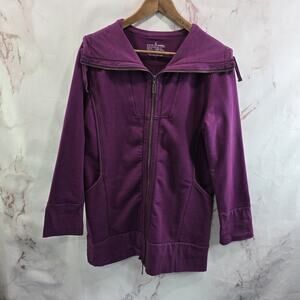 Neon Buddha Jacket Womens Small Purple Artsy Art To Wear Long